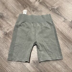 Z Supply green acid watch biker shorts